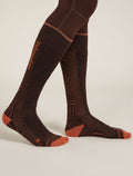Women's Merino Blend Ski+ Medium Over The Calf Socks Mountain Contour  - 2