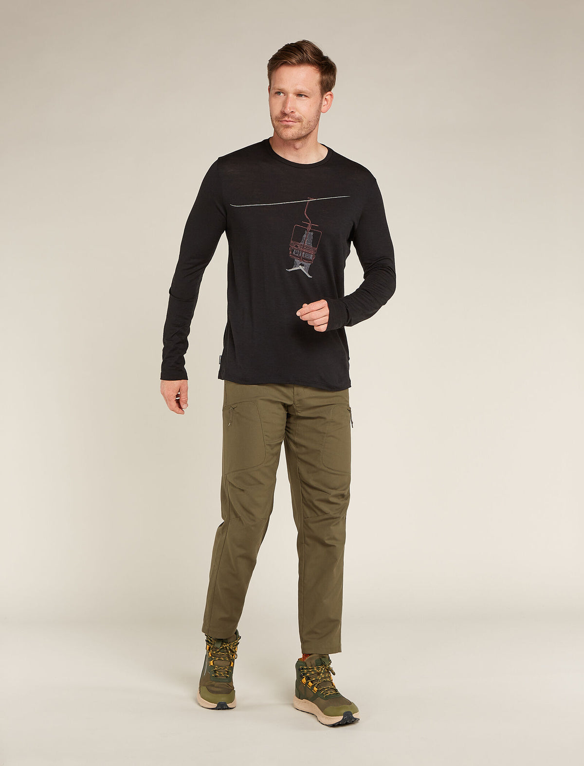 Men's Merino 150 Tech Lite Long Sleeve T-Shirt Bear Lift  - 3