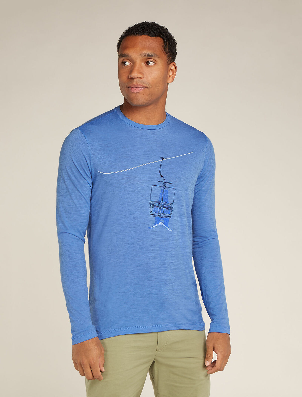 Men's Merino 150 Tech Lite Long Sleeve T-Shirt Bear Lift  - 1