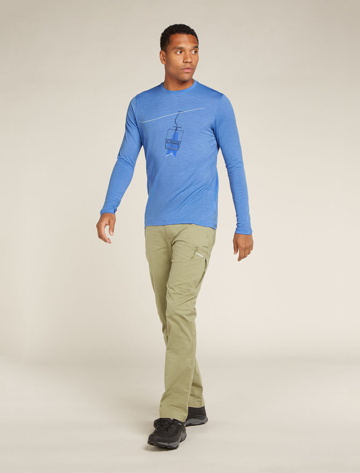 Men's Merino 150 Tech Lite Long Sleeve T-Shirt Bear Lift  - 3