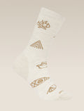 Women's Merino Lifestyle Ultralight Crew Socks Camp Essential Ecru Hthr/Sand - 4