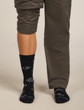 Men's Merino Lifestyle Ultralight Crew Socks Camp Essentials Black/Alloy - 3