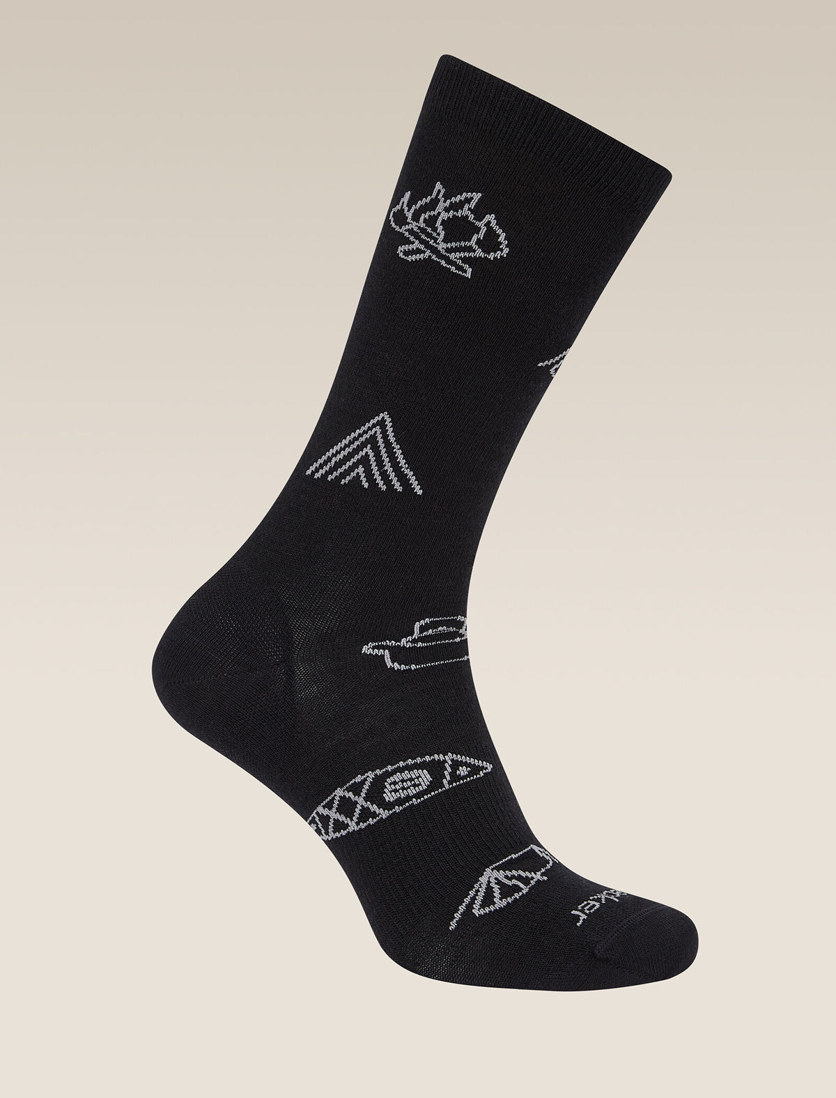 Men's Merino Lifestyle Ultralight Crew Socks Camp Essentials Black/Alloy - 4