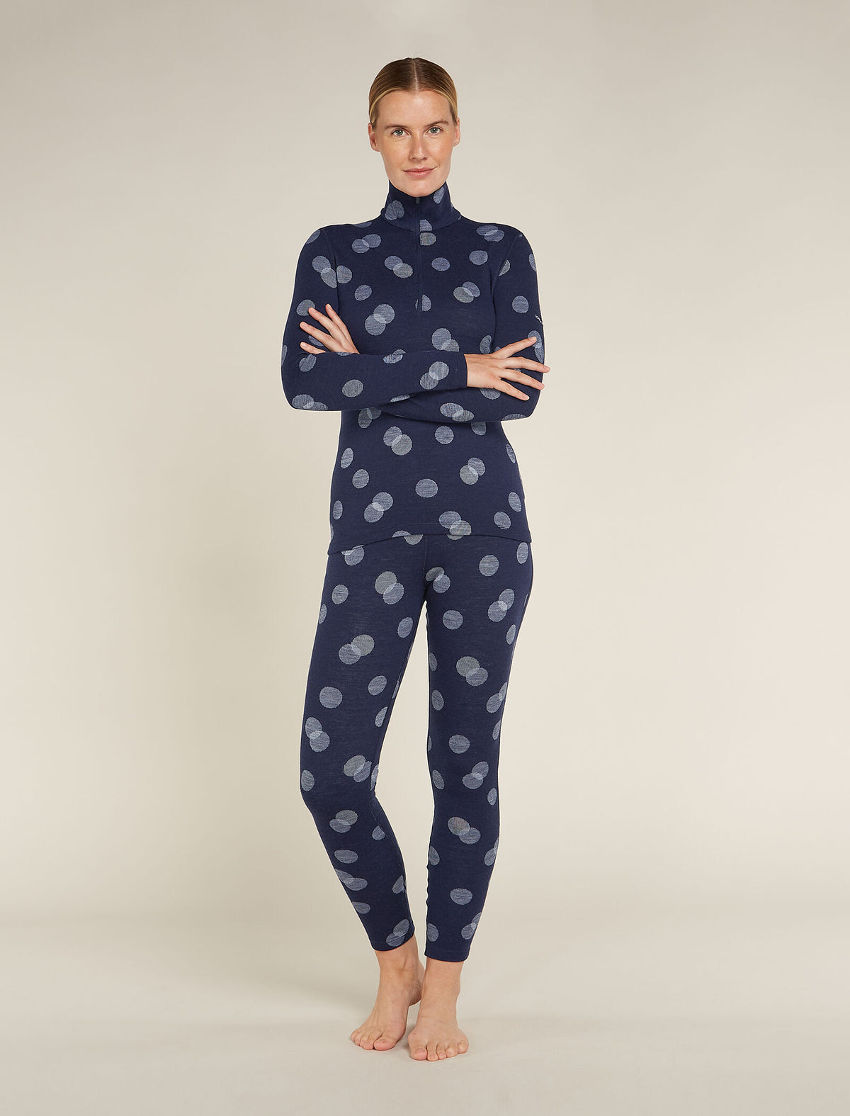 Women's Merino 260 Vertex Long Sleeve Half Zip Thermal Top Falling Flakes  - 3