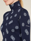 Women's Merino 260 Vertex Long Sleeve Half Zip Thermal Top Falling Flakes  - 5