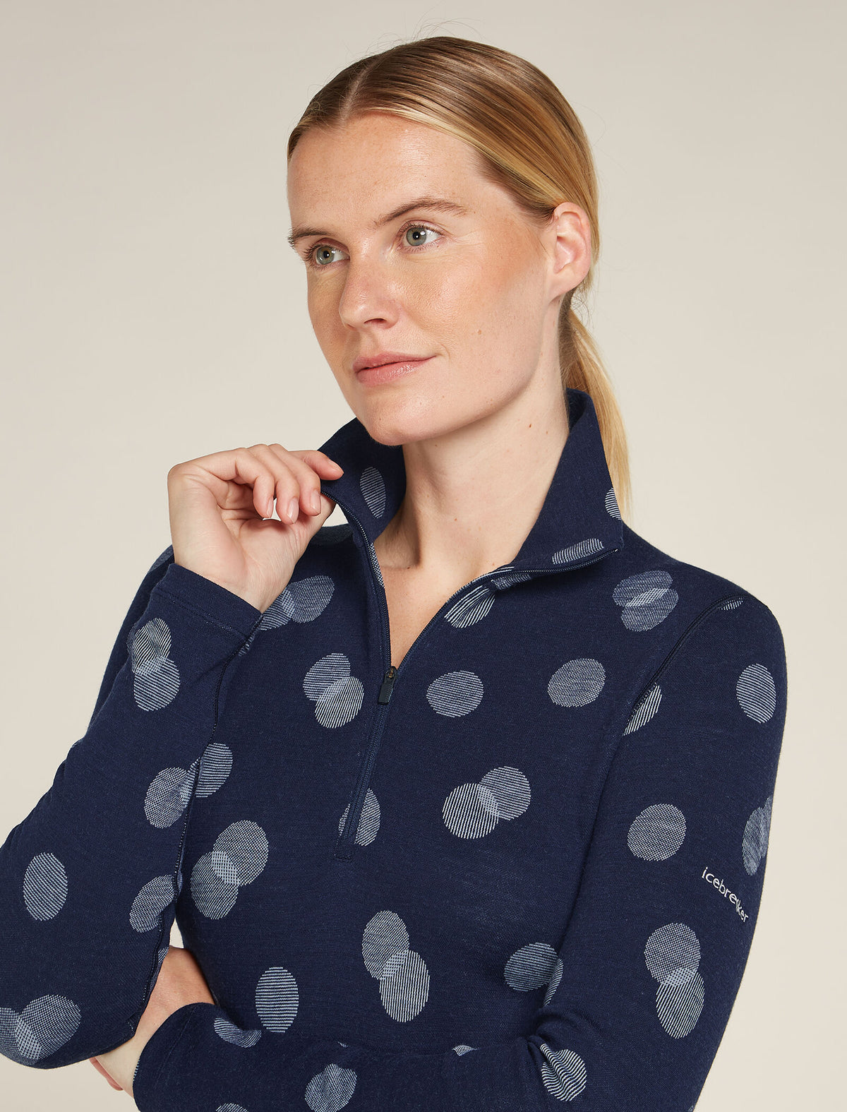 Women's Merino 260 Vertex Long Sleeve Half Zip Thermal Top Falling Flakes  - 6