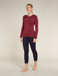 Women's Merino 200 Oasis Long Sleeve Crewe Mountain Pulse Thermal Top  - 3