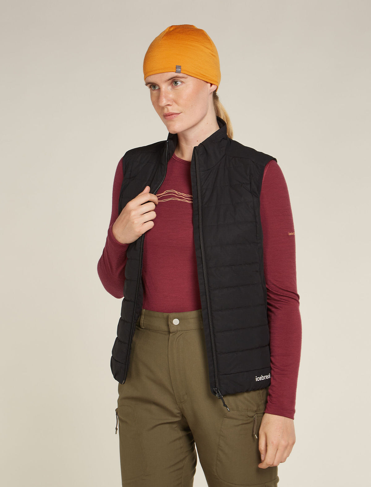 Women's Merino 200 Oasis Long Sleeve Crewe Mountain Pulse Thermal Top  - 4