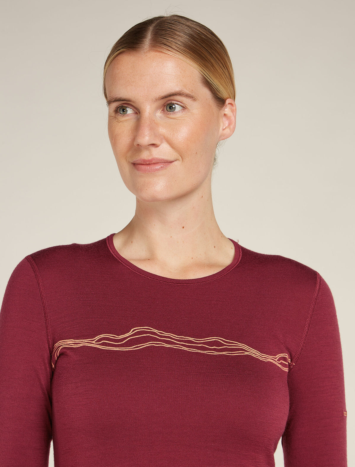 Women's Merino 200 Oasis Long Sleeve Crewe Mountain Pulse Thermal Top  - 6