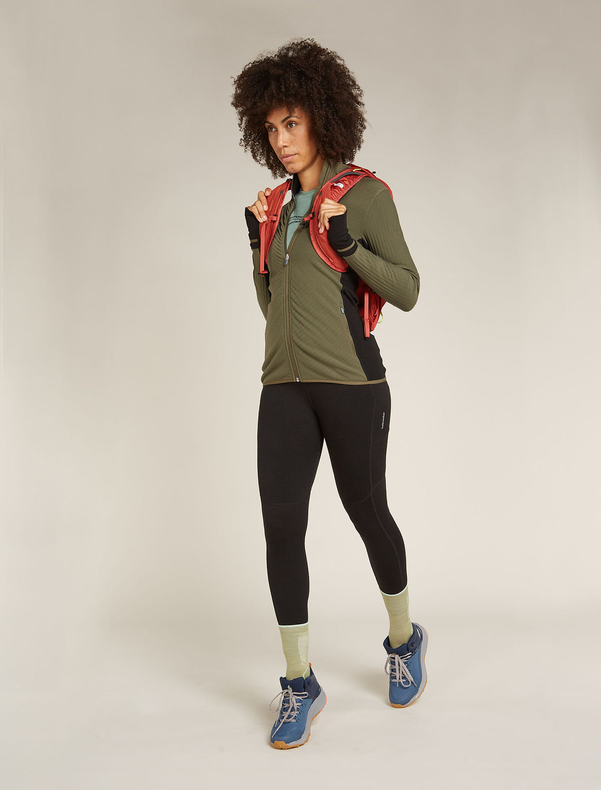 Women's Merino 200 Oasis Long Sleeve Crewe Mountain Pulse Thermal Top  - 4
