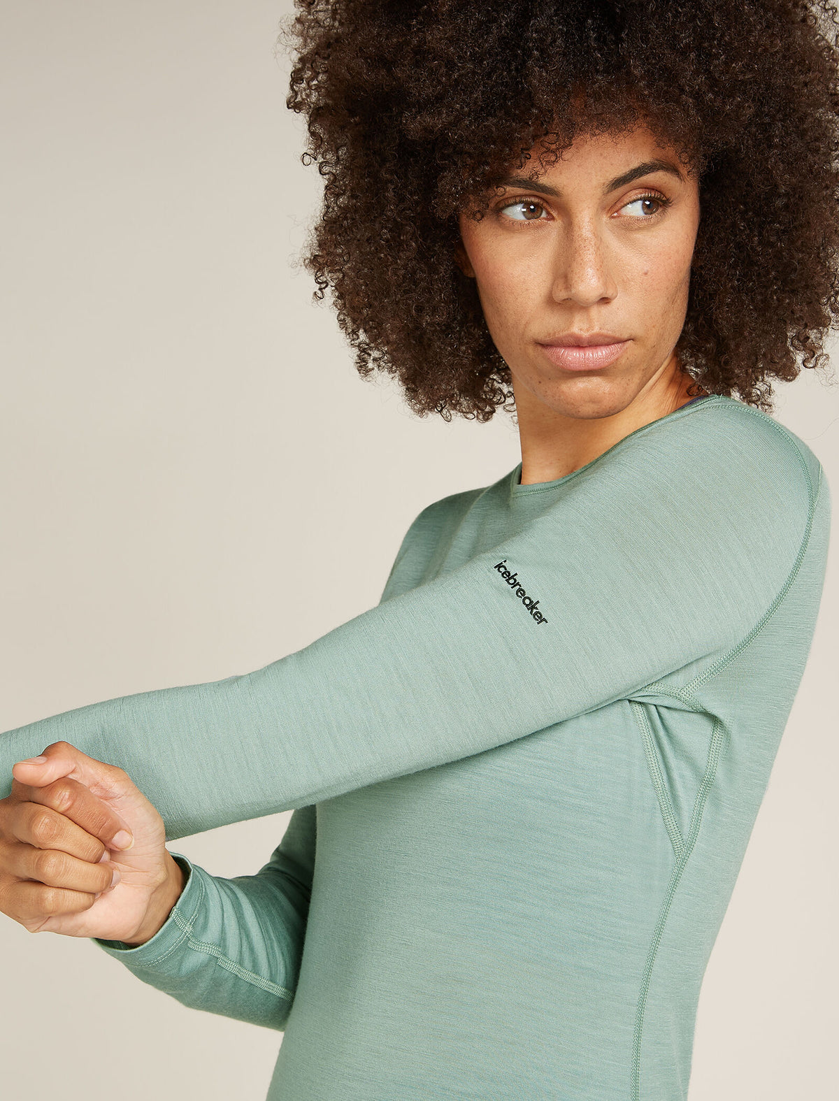 Women's Merino 200 Oasis Long Sleeve Crewe Mountain Pulse Thermal Top  - 6