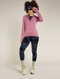 Women's Merino 200 Oasis Long Sleeve Crewe Thermal Top Cloud Dye  - 4