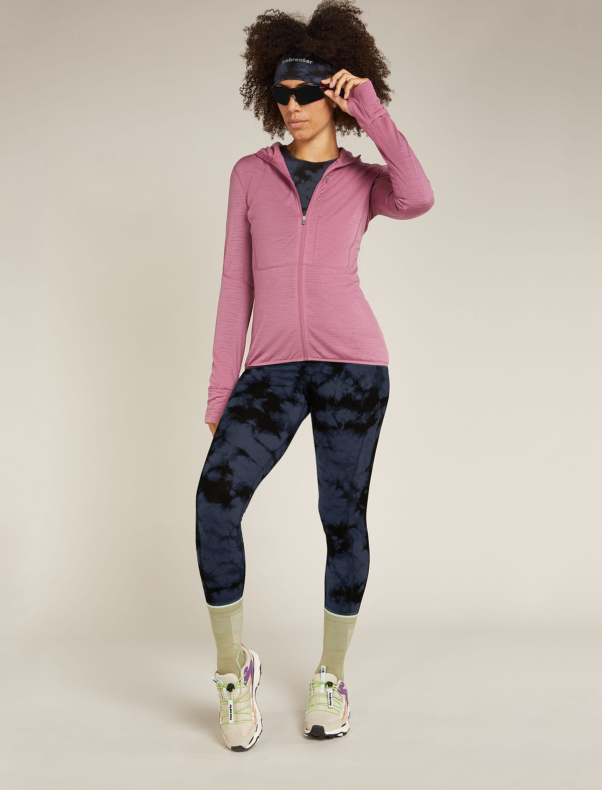 Women's Merino 200 Oasis Long Sleeve Crewe Thermal Top Cloud Dye  - 4