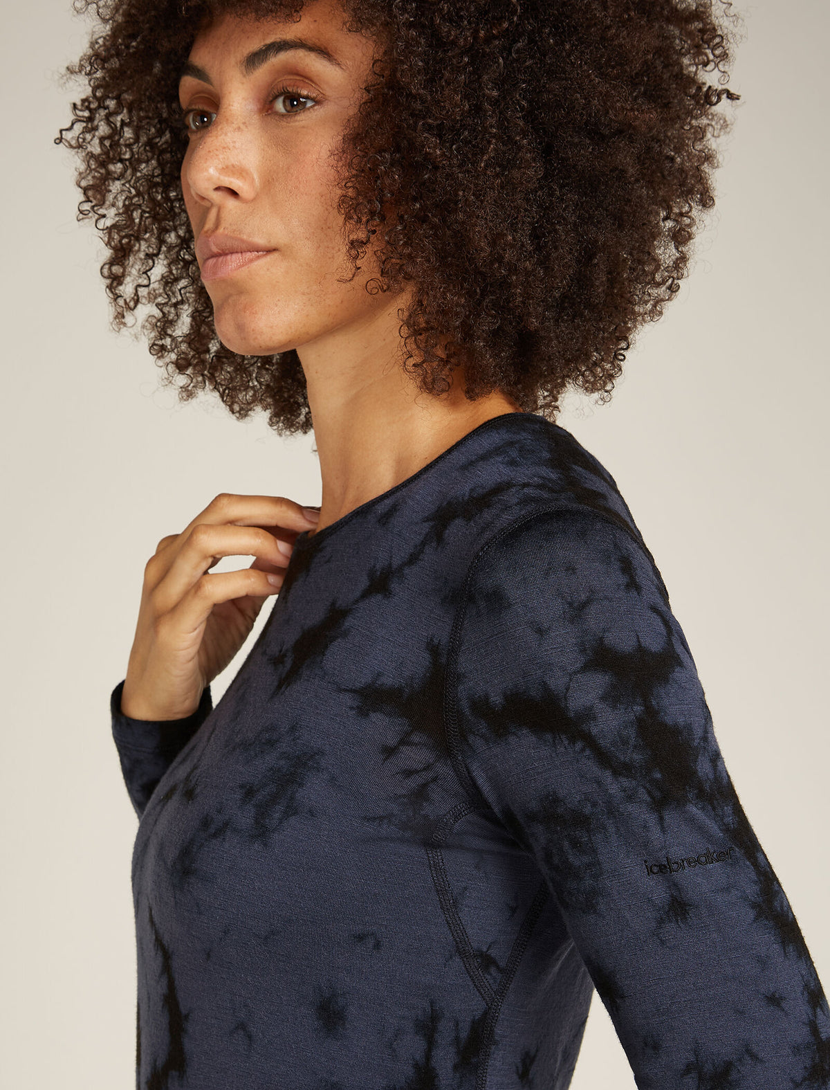 Women's Merino 200 Oasis Long Sleeve Crewe Thermal Top Cloud Dye  - 5