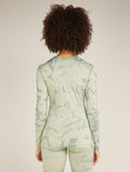 Women's Merino 200 Oasis Long Sleeve Crewe Thermal Top Cloud Dye  - 2