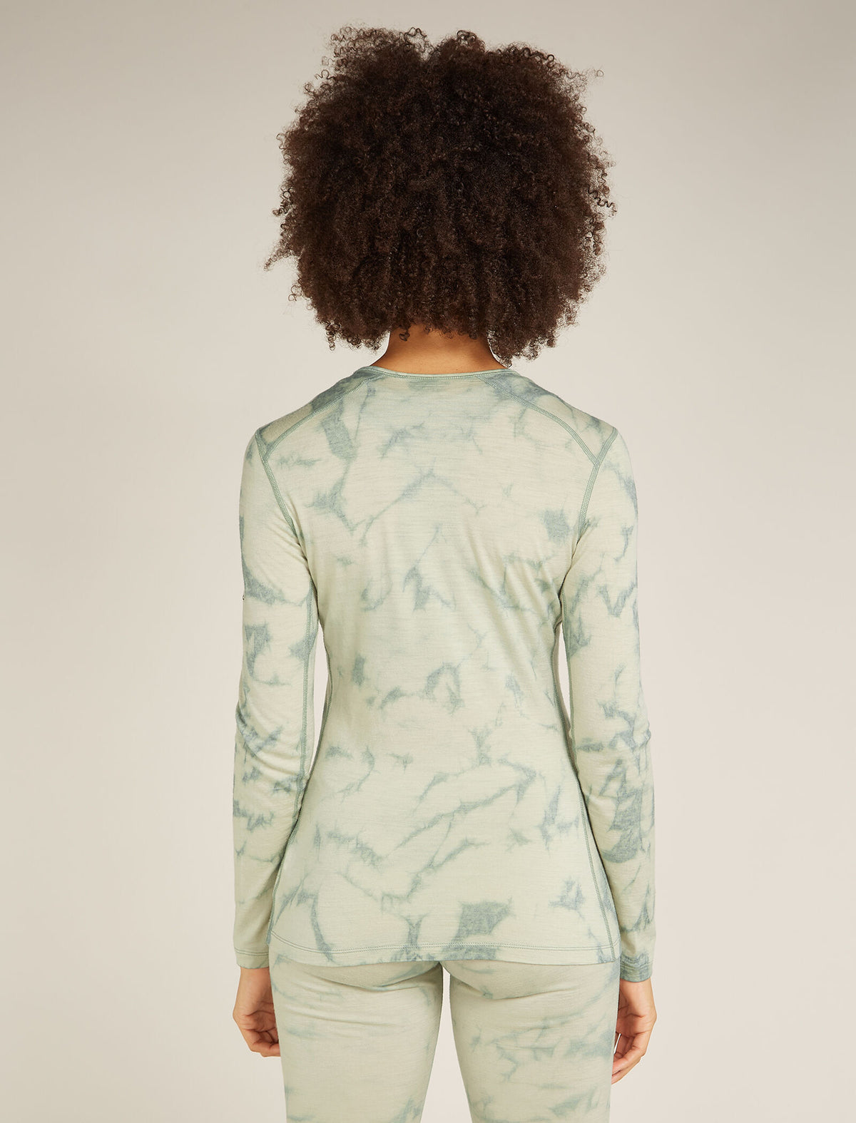 Women's Merino 200 Oasis Long Sleeve Crewe Thermal Top Cloud Dye  - 2