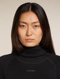Women's 300 MerinoFine™ Polar Long Sleeve Roll Neck Thermal Top Black - 7