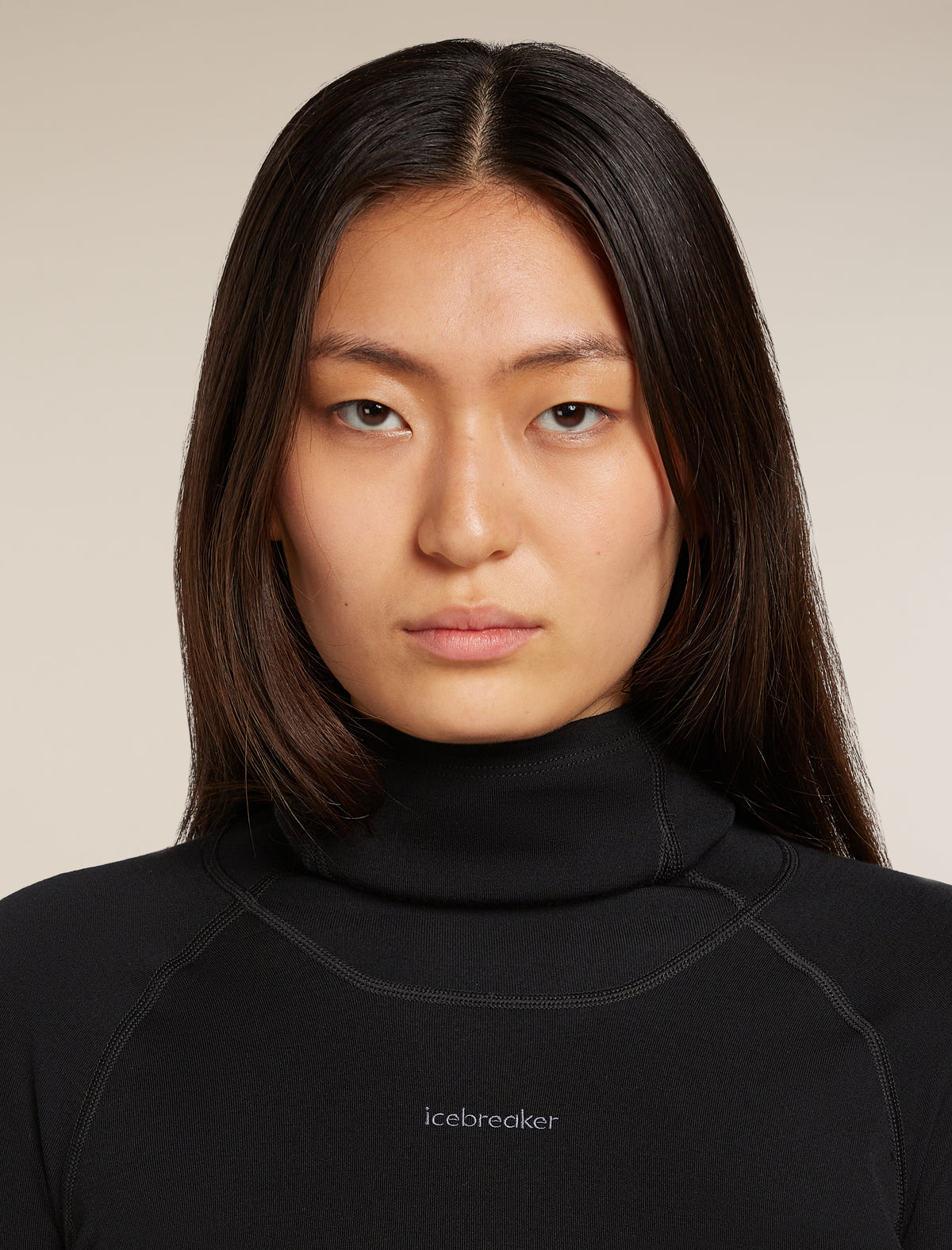 Women's 300 MerinoFine™ Polar Long Sleeve Roll Neck Thermal Top Black - 7