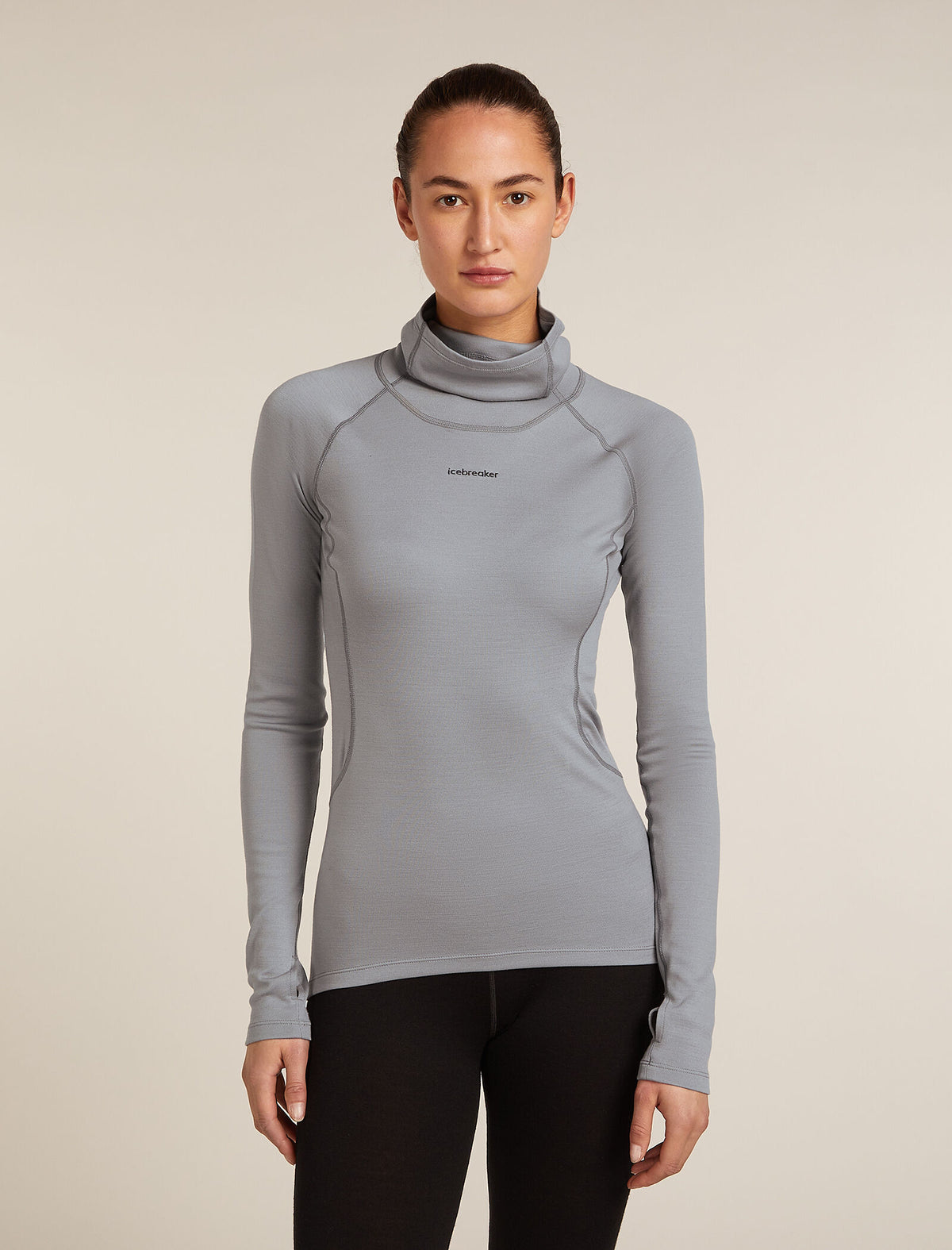 Women's 300 MerinoFine™ Polar Long Sleeve Roll Neck Thermal Top Alloy - 1