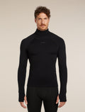Men's 300 MerinoFine™ Polar Long Sleeve Roll Neck Thermal Top Black - 1