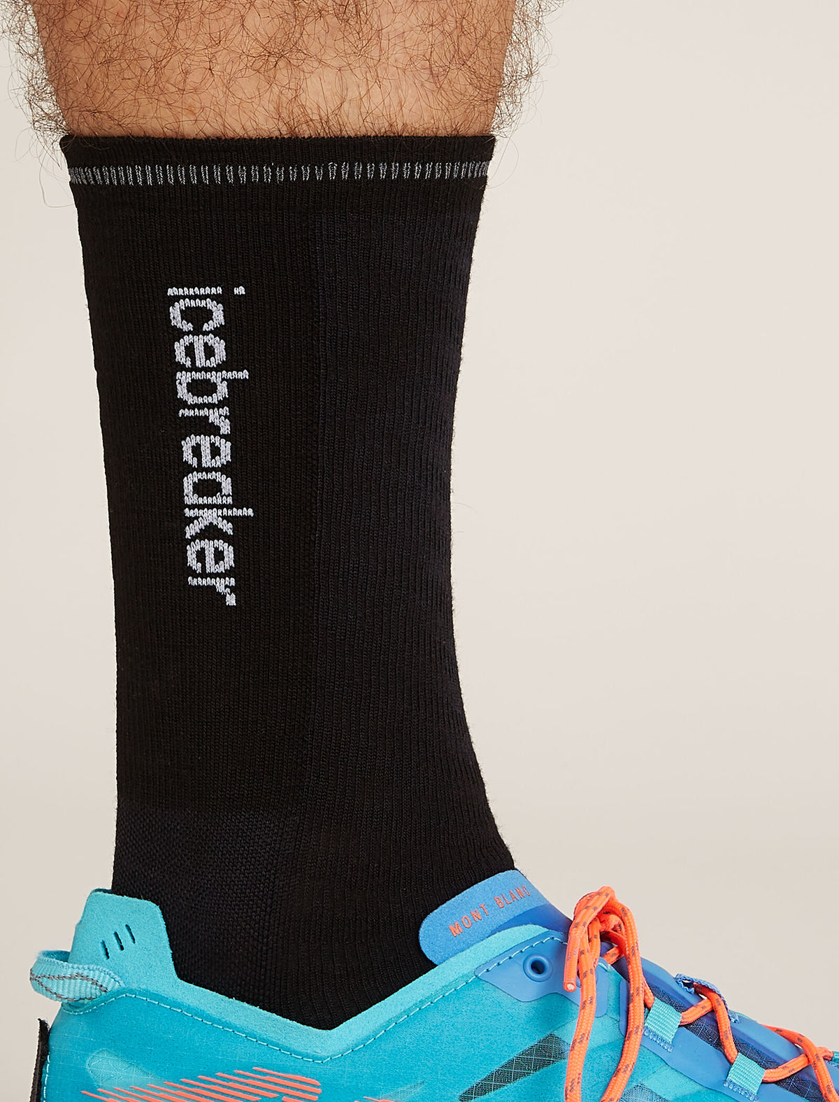 Men's Merino Blend Run+ Ultralight Crew Socks Cloud Dye  - 1
