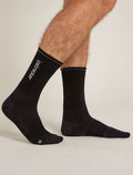 Men's Merino Blend Run+ Ultralight Crew Socks Cloud Dye  - 2