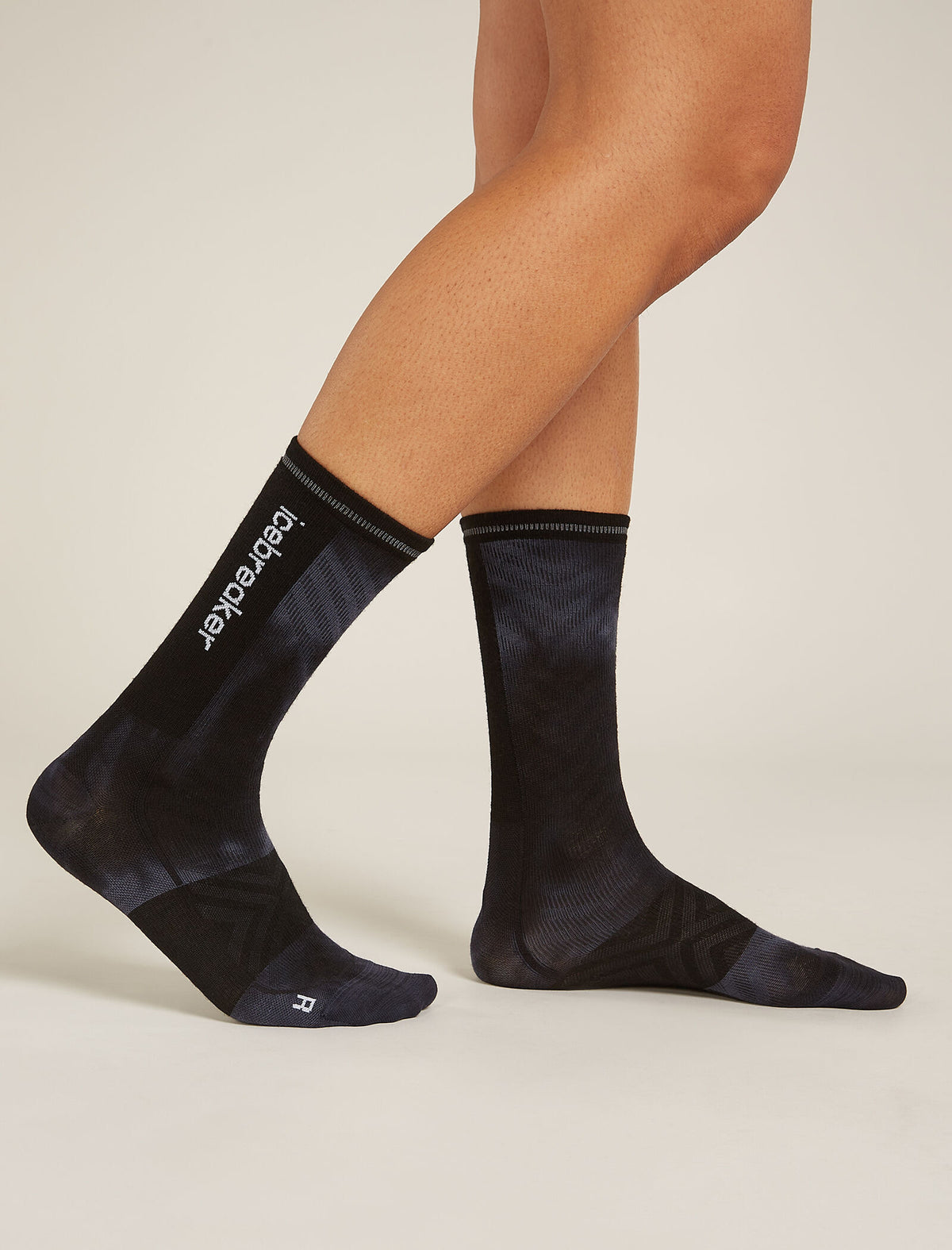 Women's Merino Blend Run+ Ultralight Crew Socks Cloud Dye  - 2