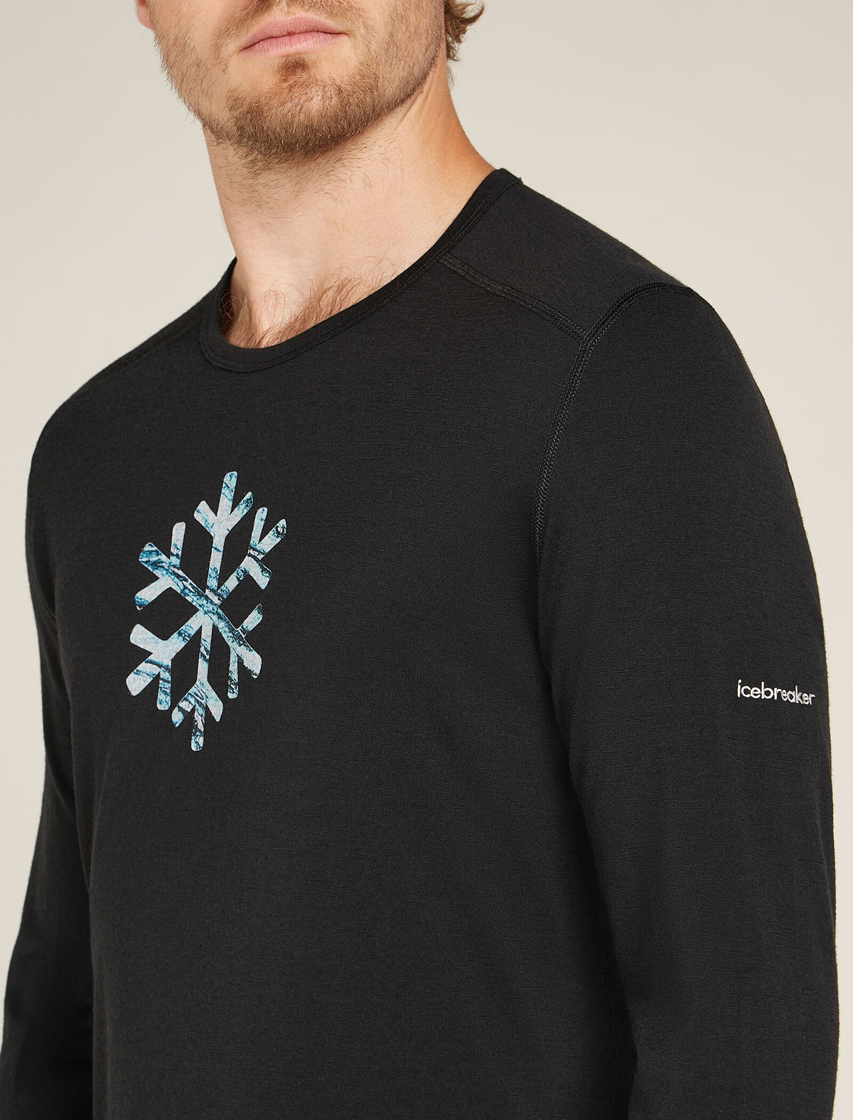 Men's Merino 200 Oasis Long Sleeve Crewe Thermal Top Protect Our Winters  - 6