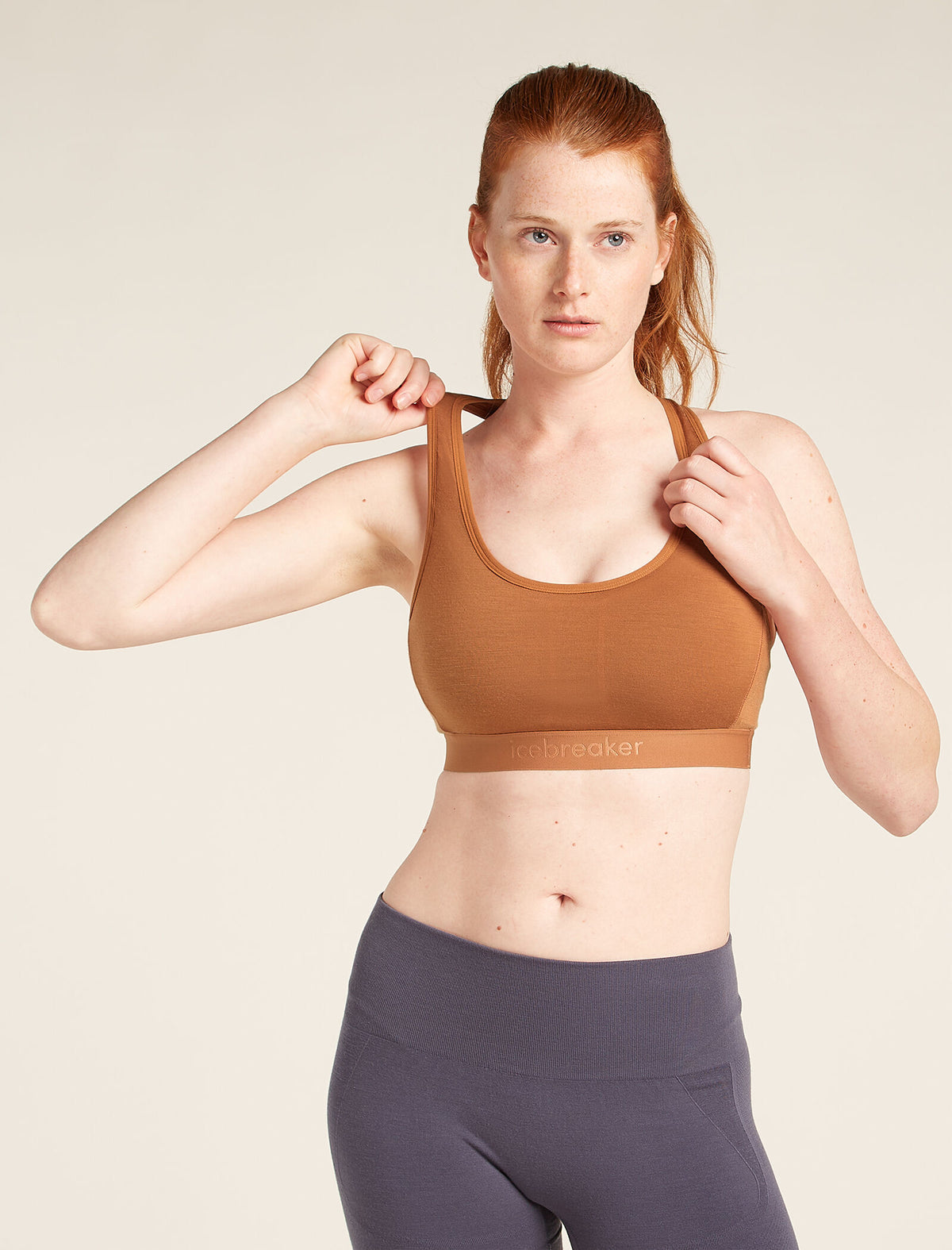 Women's Merino Blend 125 ZoneKnit™ Racerback Bra Dusty clay/carob - 6