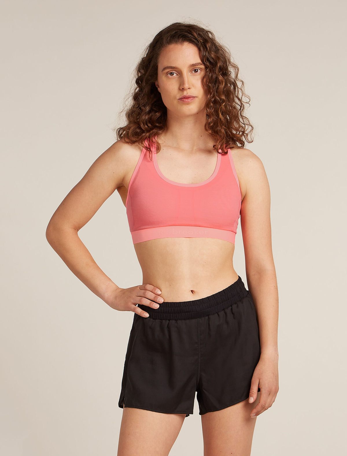 Women's Merino Blend 125 ZoneKnit™ Racerback Bra Acid pink - 1