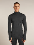 Men's 200 MerinoFine™ Ace Long Sleeve Half Zip Thermal Top Jet Heather - 1