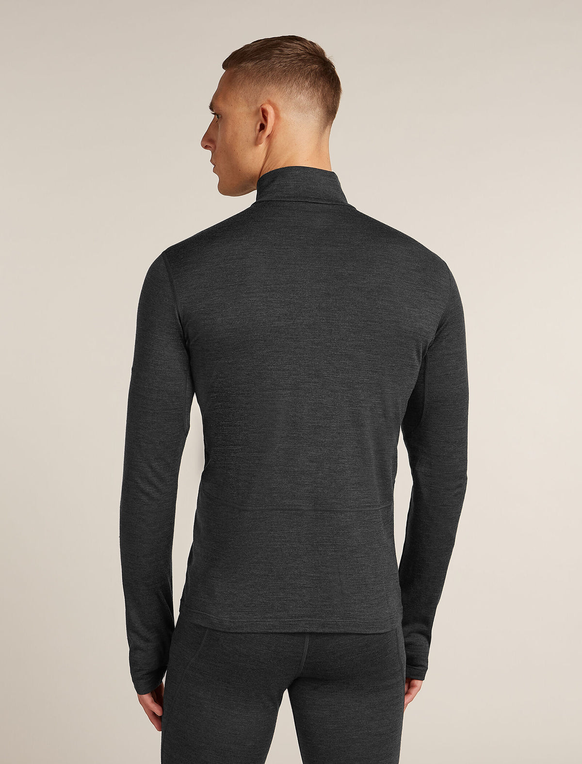 Men's 200 MerinoFine™ Ace Long Sleeve Half Zip Thermal Top Jet Heather - 2