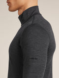 Men's 200 MerinoFine™ Ace Long Sleeve Half Zip Thermal Top Jet Heather - 5