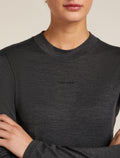 Women's 200 MerinoFine™ Ace Long Sleeve Mock Neck Thermal Top Jet Heather - 5