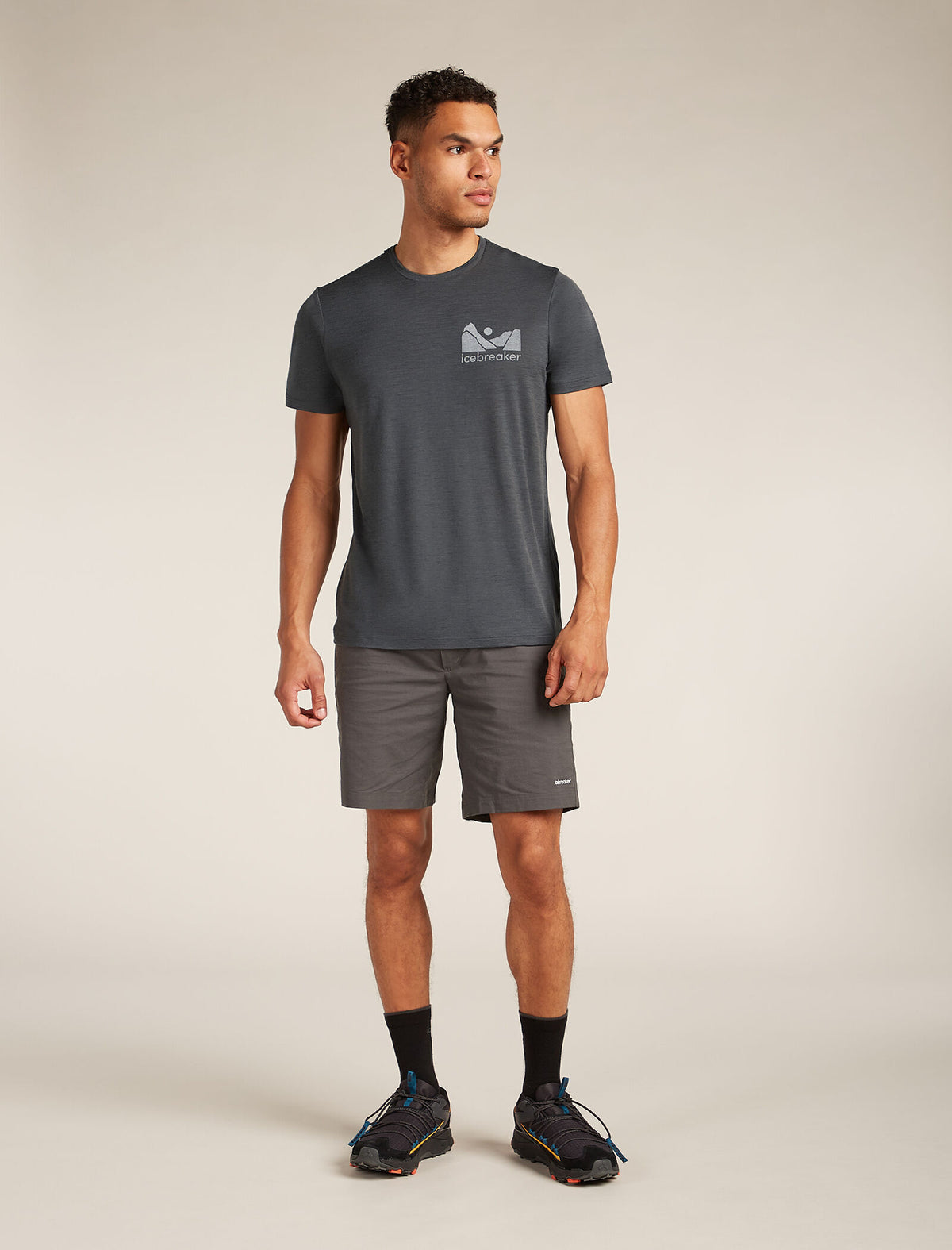 Men's Merino 150 Tech Lite Short Sleeve T-Shirt Southern Shapes Obsidian - 3