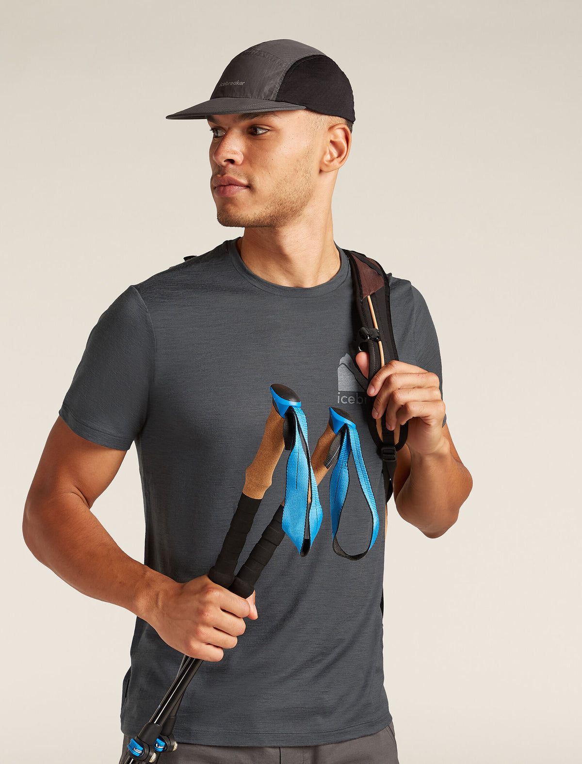 Men's Merino 150 Tech Lite Short Sleeve T-Shirt Southern Shapes Obsidian - 4