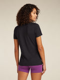 Women's Merino 150 Tech Lite Short Sleeve T-Shirt Sparkling Stars Black - 3