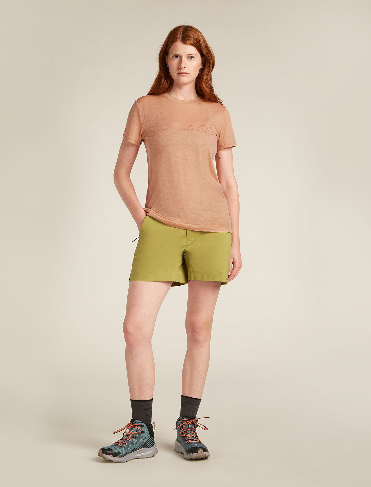 Women's Merino 150 Tech Lite Short Sleeve T-Shirt Single Line Camp  - 3
