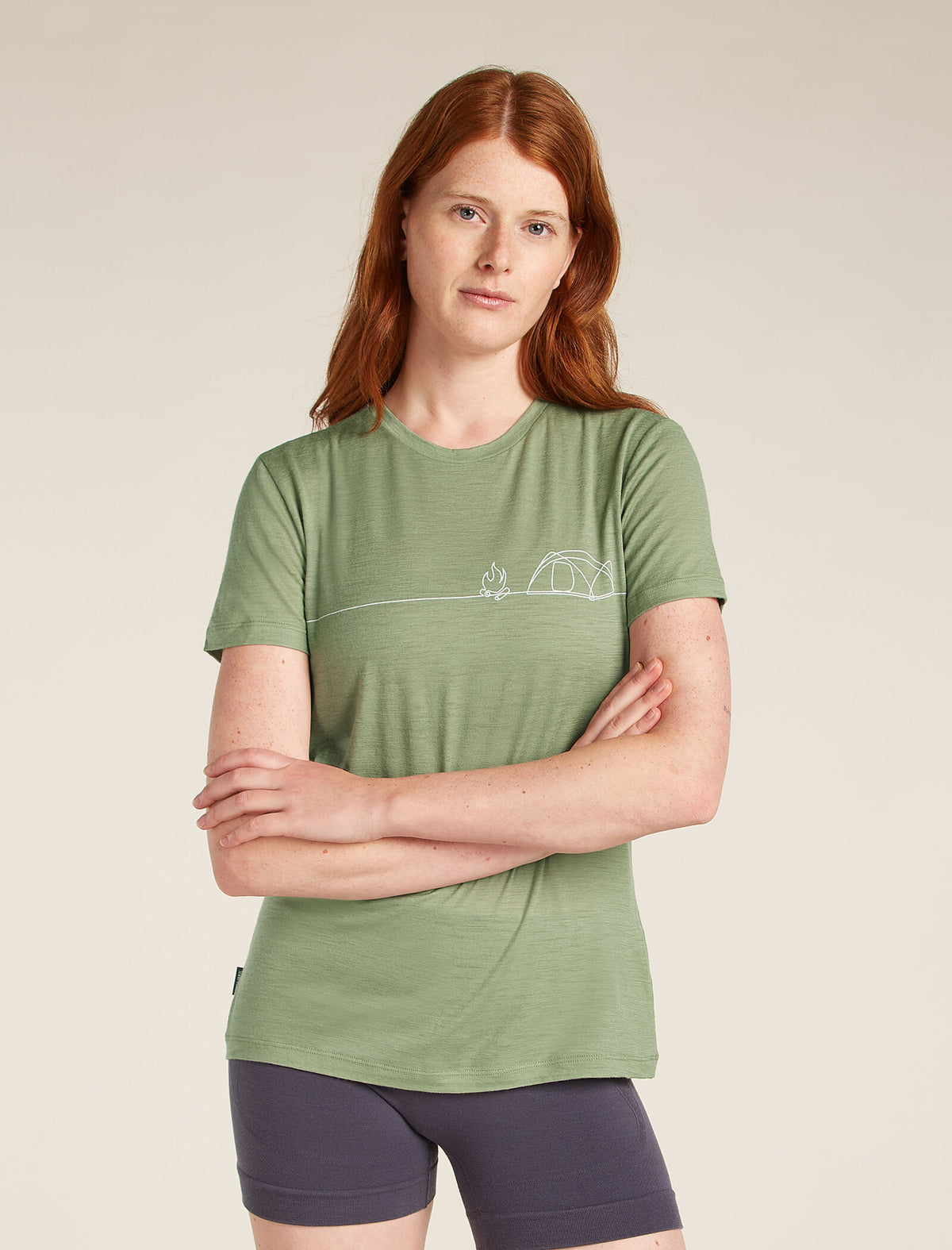 Women's Merino 150 Tech Lite Short Sleeve T-Shirt Single Line Camp  - 1