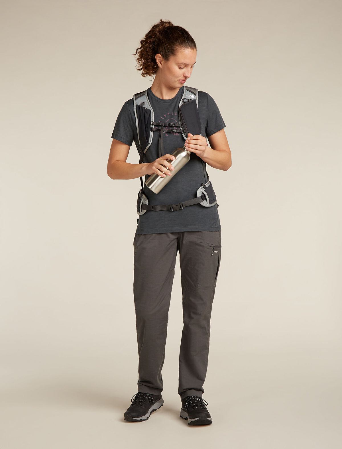 Women's Merino 150 Tech Lite Short Sleeve T-Shirt Sunrise Summit Obsidian - 4