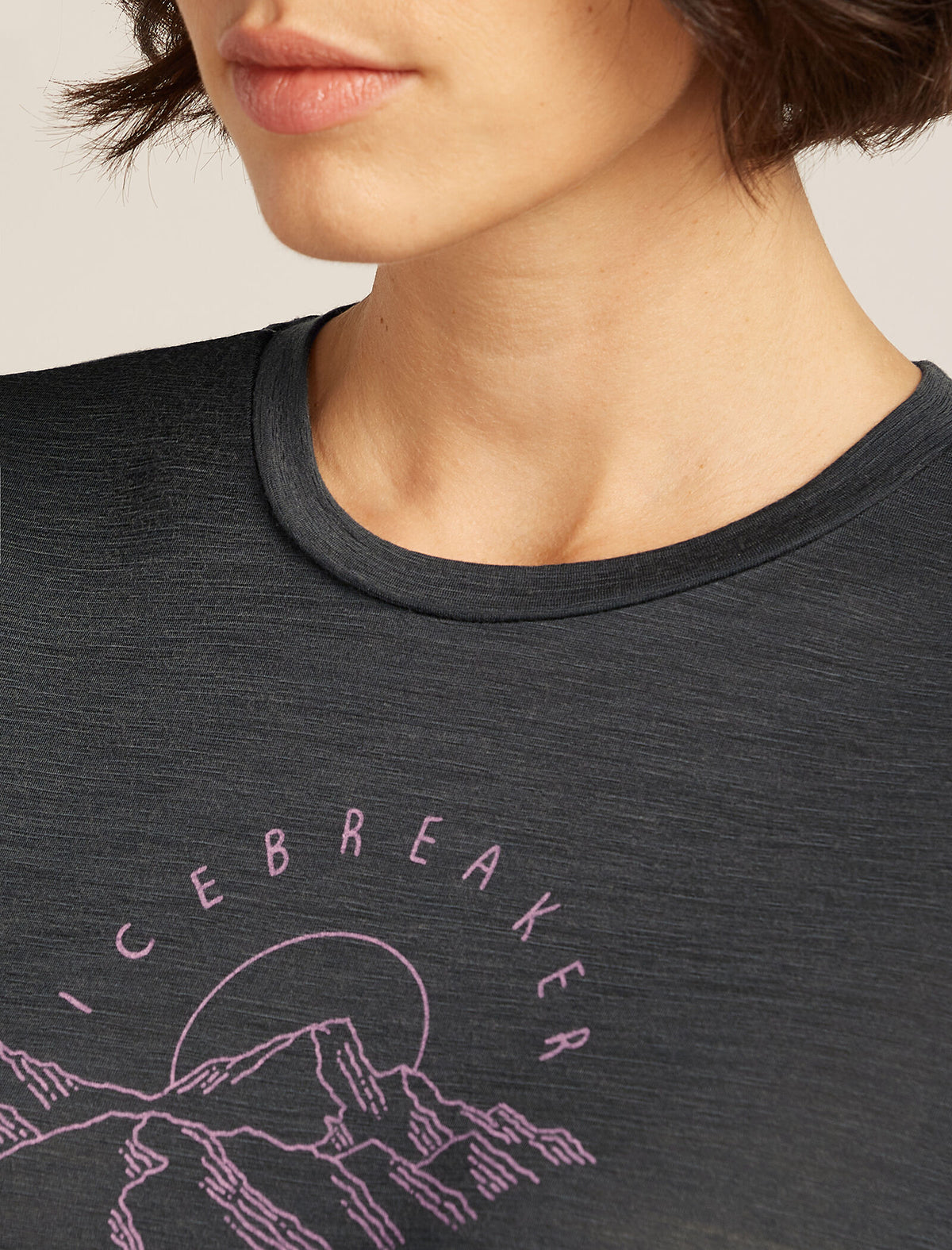 Women's Merino 150 Tech Lite Short Sleeve T-Shirt Sunrise Summit Obsidian - 6