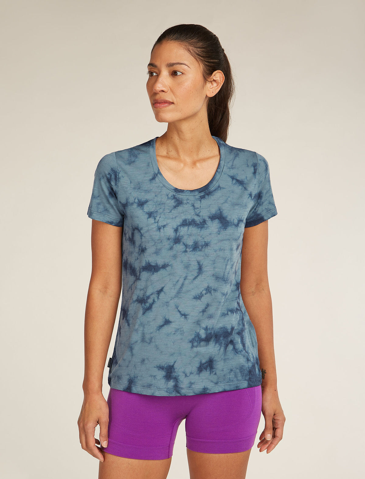 Women's Merino 150 Tech Lite Short Sleeve Scoop T-Shirt Tee Cloud Dye  - 1