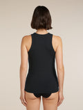 Women's Merino Blend Rib Lotus Tank Black - 2