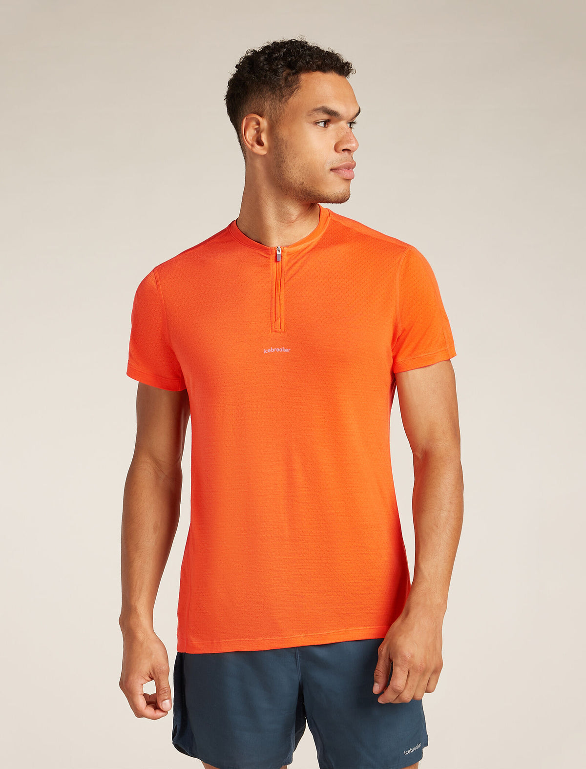 Men's Merino Blend 125 Cool-Lite™ Speed Short Sleeve Quarter Zip Top  - 1