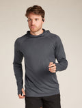 Men's 150 MerinoFine™ Ace Long Sleeve Hoodie Obsidian - 4