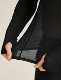 Merino Blend 75 Cool-Lite™ Featherlight™ Long Sleeve Crewe Thermal Top Black - 8