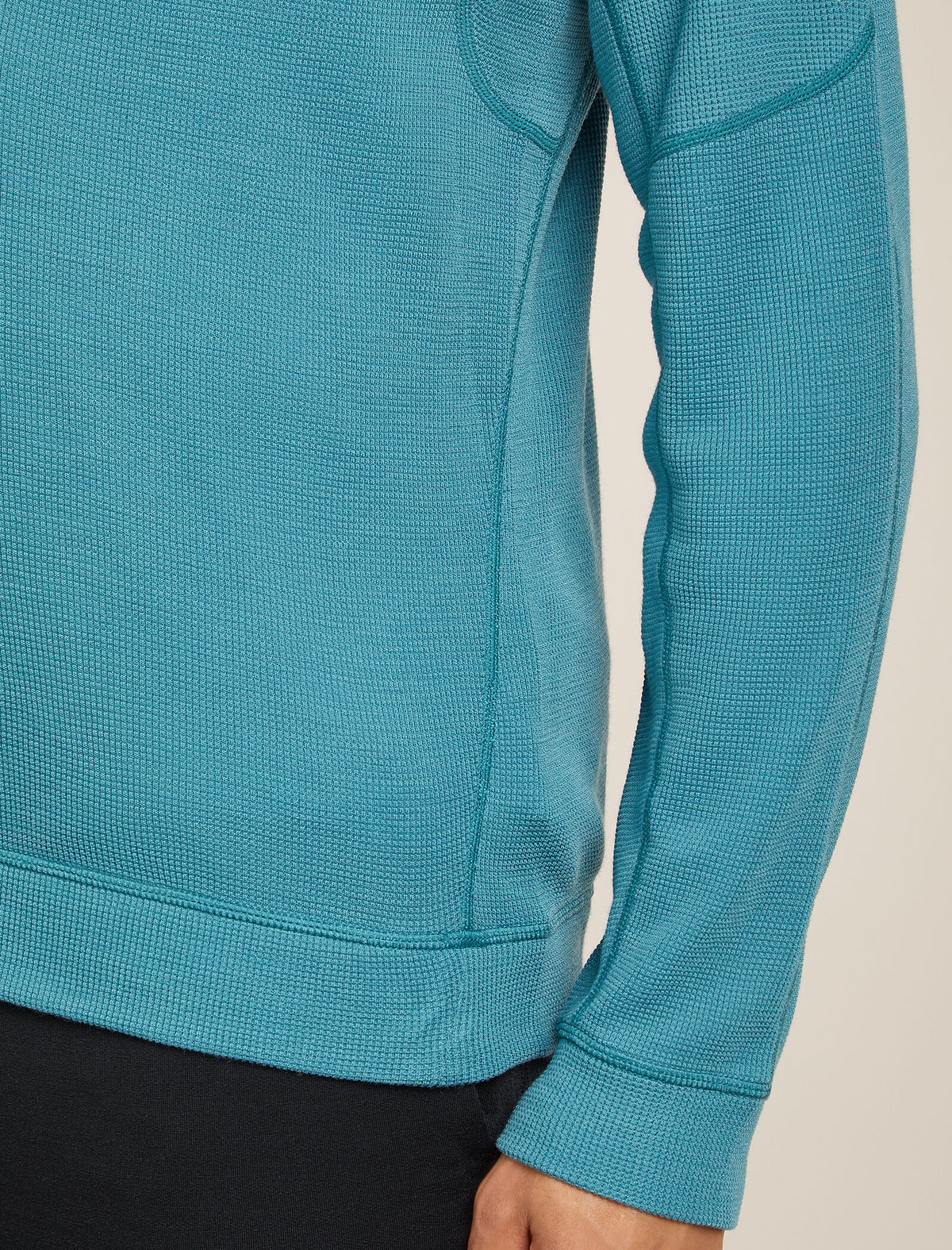 Men's Merino 260 Waffle Knit Wander Long Sleeve Half Zip Topaz - 7