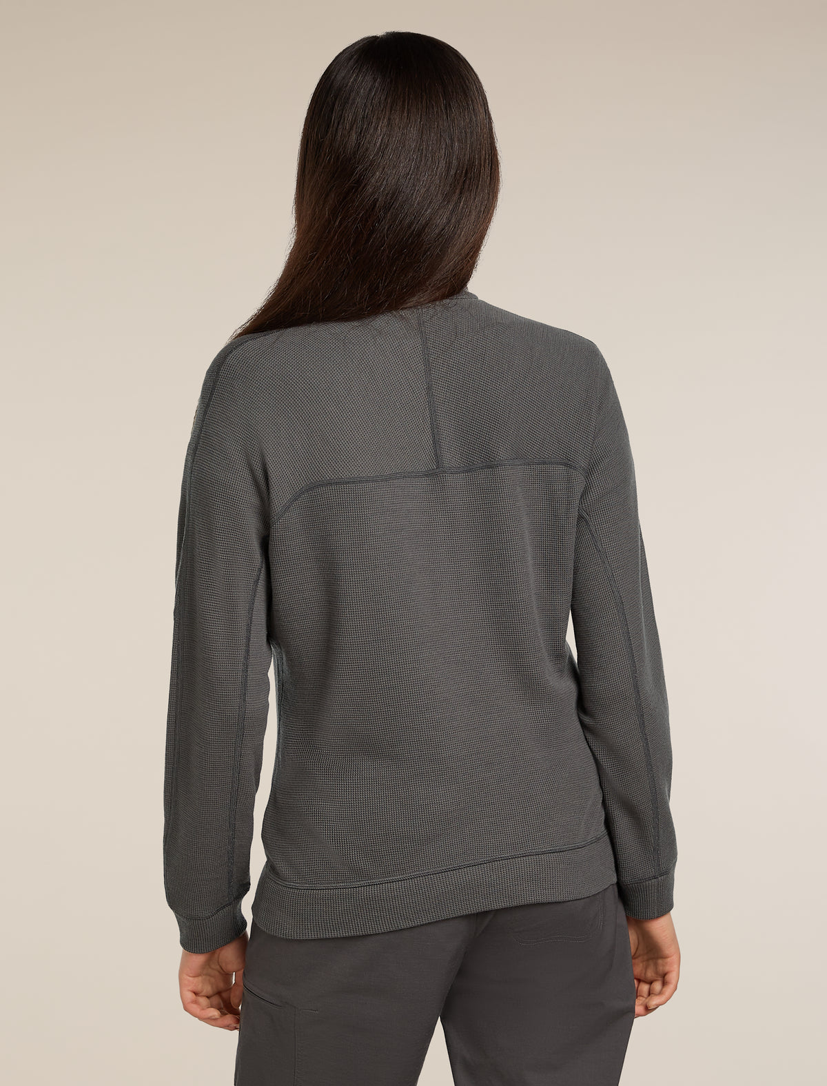 Women's Merino 260 Waffle Knit Wander Long Sleeve Half Zip Top  - 2