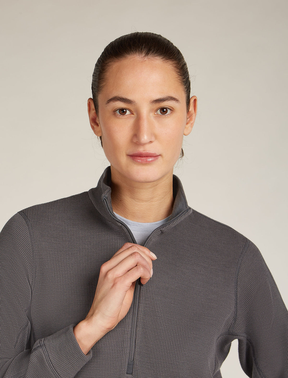 Women's Merino 260 Waffle Knit Wander Long Sleeve Half Zip Top  - 8