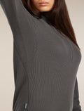 Women's Merino 260 Waffle Knit Wander Long Sleeve Half Zip Top  - 10